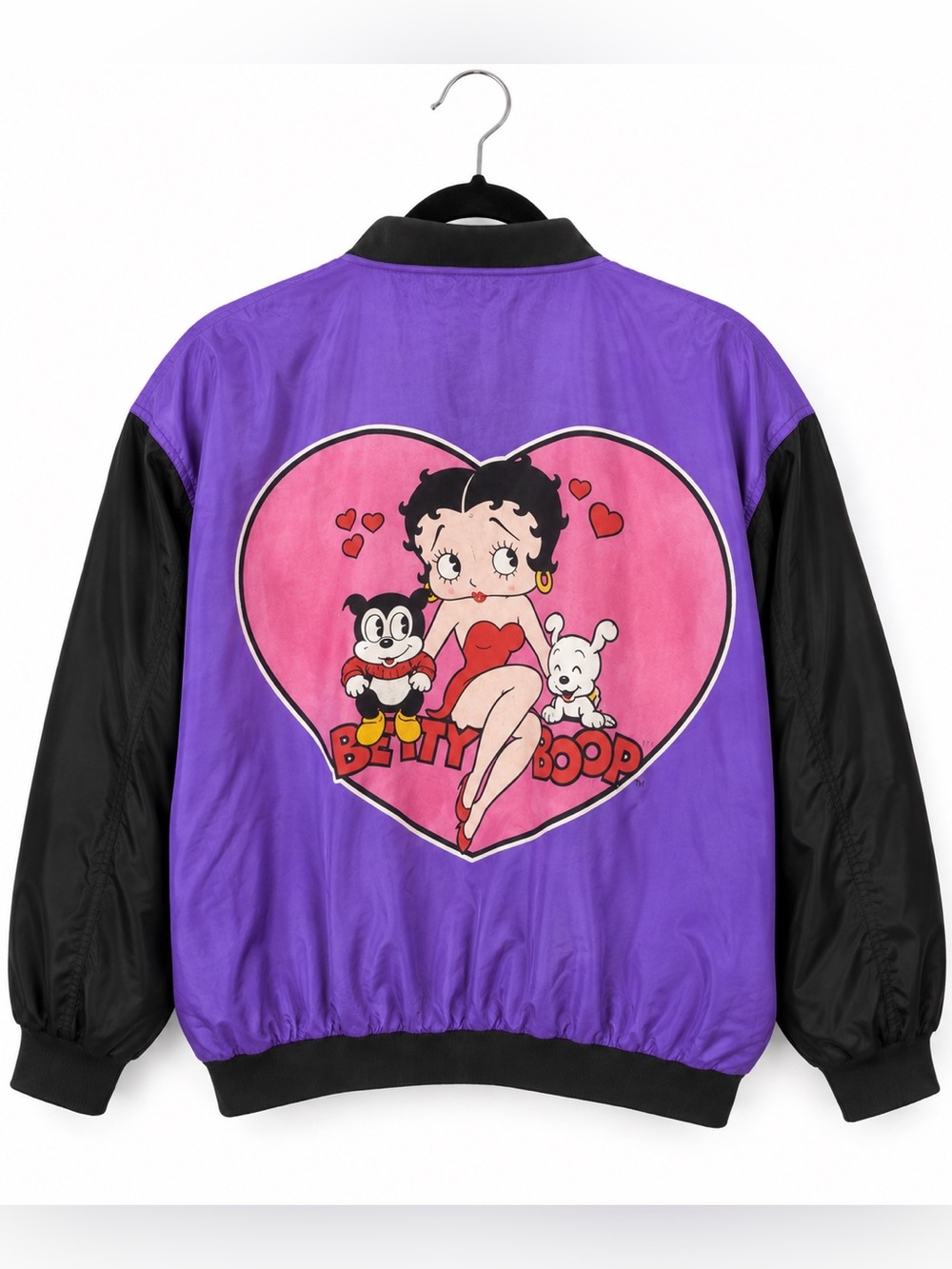 Vintage 1996 Betty Boop American Comix | 100% Silk Bomber Jacket | Size L